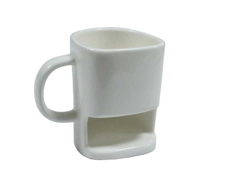 Ceramic Mug With Cookie Holder factory